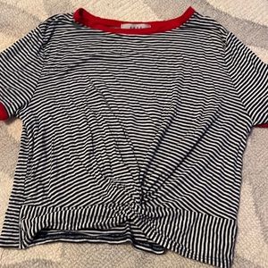 B&W Striped Crop Top